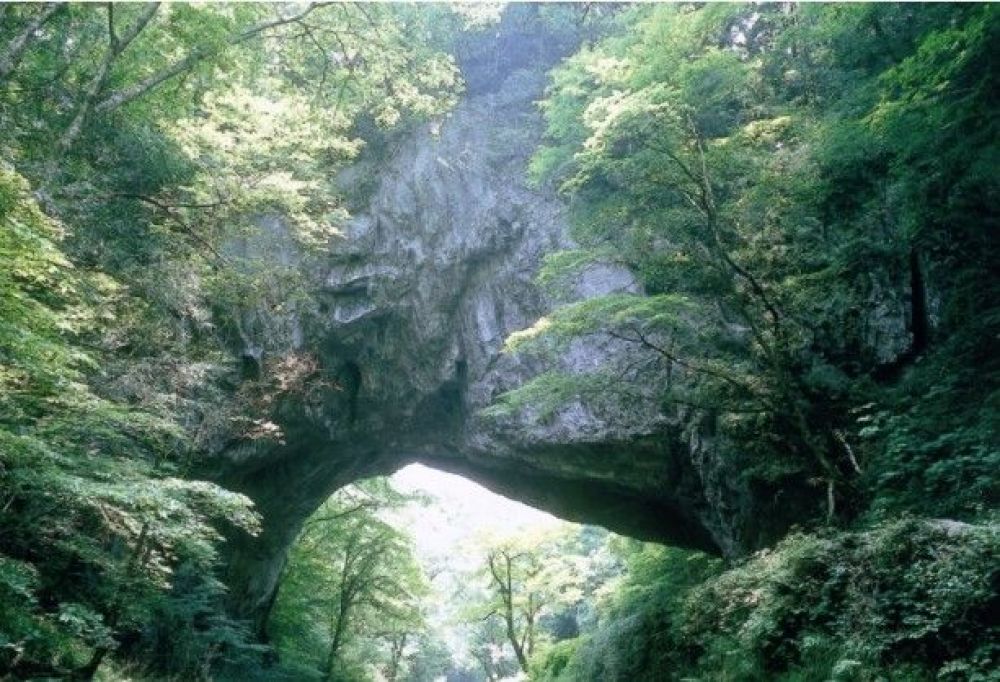 世界3大自然橋　帝釈峡の雄橋（おんばし）／庄原市